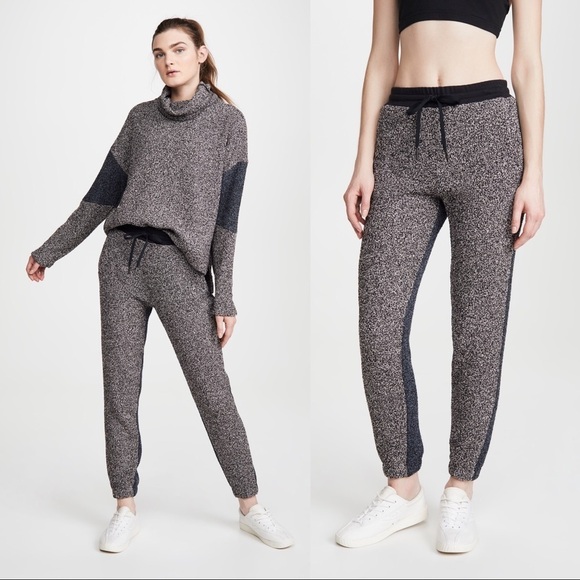 Alala • Retreat sweatpants joggers charcoal boucle knit pull on pants blue grey - Picture 1 of 12